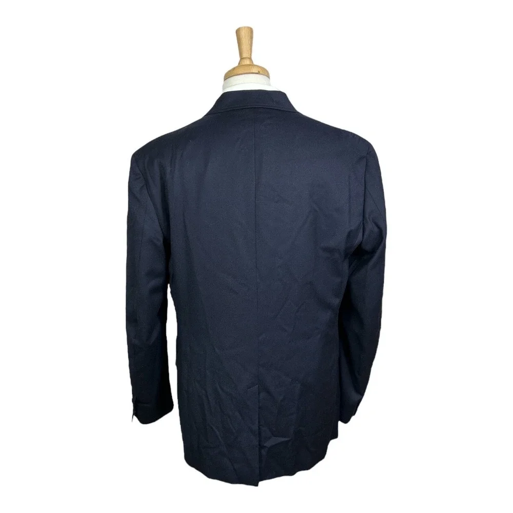 Polo Ralph Lauren X Corneliani Blue Flannel Wool Mens Unstructured Blazer XL